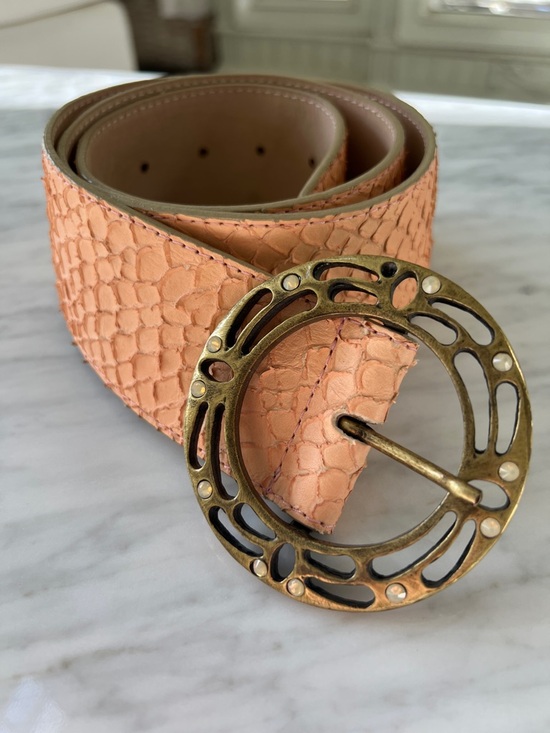 Leatherock Accessories - LEATHEROCK Textured Leather Women’s Belt with Decorative Gold Buckle